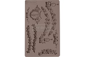 PRIMA MARKETING Redesign With Prima 636357 Clay, Soap Making Molds,Pottery & Modeling Clays, Silicona, Madame Garland, 5"x8"x8mm