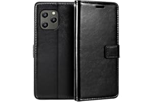 SHANTIME PU Leder Handyhülle Kompatibel mit Schwarzview BV5300 Pro, Klapphülle mit Kartenfächern, Magnetverschluss und Rundumschutz mit Standfunktion (Black)