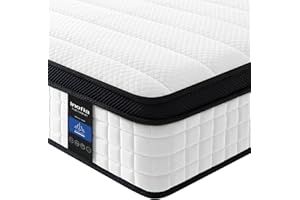 Inofia King Size Mattress, 10.6 Inch Hybrid Mattress with Aeroshield Memory Foam and NexusArc Pocket Sprung,Cozy and Breathable Fabric,The Elegant Collection,King(150×200×27cm)