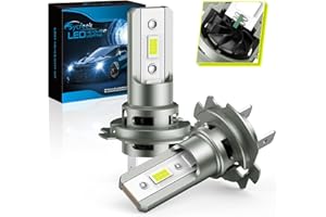 Sycreek Ampoules H7 LED Anti Erreur,(2023 Nouvelle Mise à Niveau) 65W 22000 LM 6500K Blanc Froid Phares Avant de Voiture,pour Rechange pour Lampes Halogènes et Xénon Ampoule Auto,2 Pièces