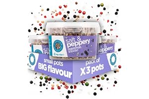 CORNISH SEA SALT CO Cornish Sea Salt - Salt and Peppery - Rich in Minerals, Hand Harvested in Celtic Waters, Michelin Starred Chef Approved - Spices for Cooking, Kitchen Accessories - 3 x 140g