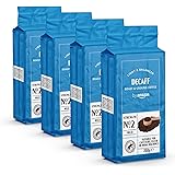 by Amazon Caffè Decaffeinato macinato, tostatura chiara, 1kg, 4 confezioni da 250g - Certificato Rainforest Alliance