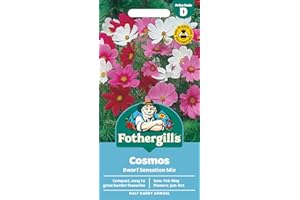 MR FOTHERGILLS Fothergill's Cosmos Sensation Mixed Flower Seeds, 200 Seeds, Sow: Feb-May, Pink/White