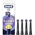 Oral-B Series iO Radiant White Cabezales De Recambio Originales, Pack de 4 Recambios Negros Para Cepillos De Dientes Eléctric