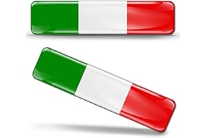 BIOMAR LABS 2 x 3D wypukłe silikonowe naklejki kalkomanie Włochy narodowa włoska flaga samochód motocykl kask F 13