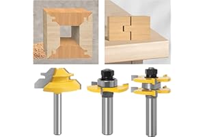 FGXY 3 pcs Router Bit Set, Set Di Frese Dritte, Fresa Per Scanalature Del Legno, Fresa Nel Carburo Di Tungsteno Strumento Di Lavorazione Del Legno, Per Lavori Fai Da Te