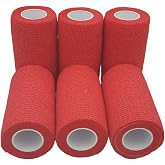 PintoMed &ndash; Esnek karbon bandaj sabitleme bandı &ndash; kırmızı &ndash; 10 cm x 4,5 m &ndash; İ&ccedil; kısım 6 adet, 10 cm genişliğinde, 4,5 m esnek, 
