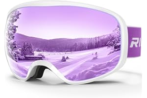 RIOROO Gafas de Esquí, Máscara Gafas Esqui Snowboard Nieve Espejo para Hombre Mujer Adultos Juventud Jóvenes OTG Compatible con Casco,Anti Niebla 100% Protección UV Gafas de Ventisca