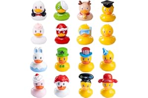 arrderly Lot de 16 mini figurines de canards en vrac - Décoration de canard pour paysage miniature - Figurines miniatures pour maison de poupée, paysage et décoration de jardin