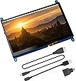 Jun_Electronic pour écran Raspberry Pi 4, Moniteur Tactile capacitif IPS HDMI de 7 Pouces - Écran LCD 1024 * 600 HD (système Raspbian Buster Pris en Charge)