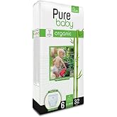 Pure Baby Organik Bambu &Ouml;zl&uuml; K&uuml;lot Bez Tekli Paket 6 Numara Xlarge 32 Adet