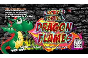 Mystical Fire Dragon Flames Fire Colour Changer Vibrant Long-Lasting Pulsating Wood Fire Colour Changer for Indoor or Outdoor Use 25 grams Packets 10 Pack