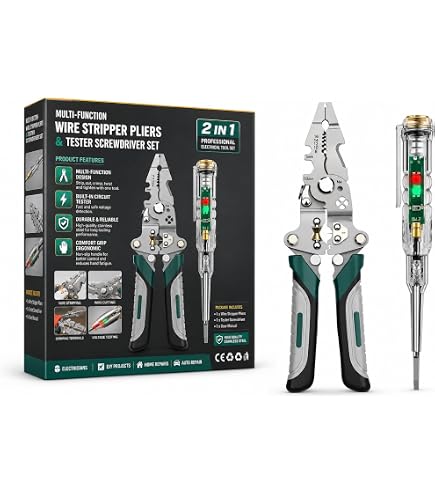 2025 18-in-1 Foldable Wire Stripper – Voltage Detector, Multifunction Pliers For Cutting, Crimping, Pulling, Stainless Steel