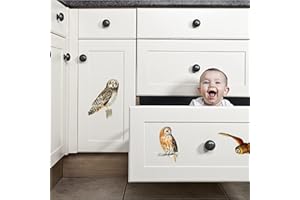 SUPERDANT 9 Styles Owl Wall Decals Short Eared Owl Vinyl Wall Stickers Northern Pygmy Owl Decoration Snowy Owl Long Eared Owl Great Horn Owl Tawny Owl DIY Art for Home Office Living Room