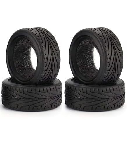 KINGCOO 4 Llantas Para Coche RC 1:10 – Diámetro 52 Mm, Hexágono 12 Mm – Acabado Rojo Y Plata – Para Drift Y Circuito – Offset 3/6/9 Mm