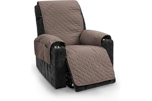 ‎TIANSHU TIANSHU Wasserdichter Sesselschoner, Doppelseitig Verwendbarer Sesselbezug Relaxsessel Protector Haustierfreundlich rutschfest Abnehmbar und Waschbar Sesselschoner für Fernsehsessel(Kaffee)