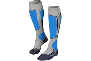 FALKE Men's SK2 Ski Socks Medium Cushioning Shin Padding Anti Blister Warm Breathable Quick-Drying Climate-Regulating Odour-Neutralising Wool Functional Yarn 1 Pair