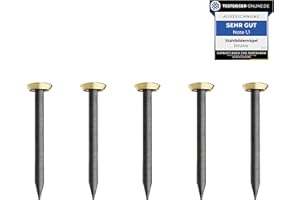 RIKAMA ONLINEVERSAND AUS EINER HAND RIKAMA® - Lot de 50 clous pour tableau de 25 mm de long - Clous en acier pour une utilisation sur le béton, la brique, le plâtre et le bois - Clous en acier trempé comme suspension d'images - Fabriqué