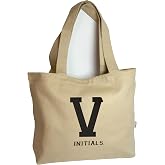 INITIALS Bej Harfli Tote Bag