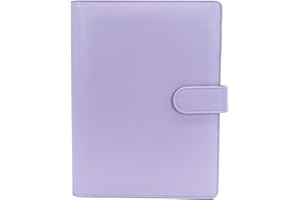 WITHYU Skórzany organizer do segregatora A5 z zamknięciem magnetycznym, 6-pierścieniowy, osobista okładka PU (bez stron wewnętrznych) do planera, przechowywania kart i użytku biurowego, gotowy na prezent