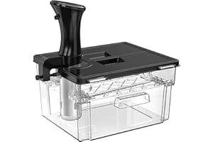 VIHOOM Recipiente Sous Vide Lenta con Tapa y Estante Integrados Sous Vide Contenedor, Adaptarse a la Mayoría de Las Sous Vide Roner Cocina, Multifunción 11L