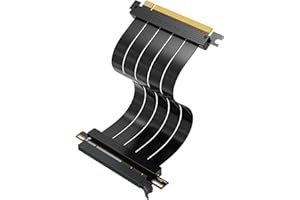 ‎EZDIY-FAB EZDIY-FAB PCIE Gen 4 16x Extrem Flexibel,Hochgeschwindigkeits Riser Kabel PCI Express 4.0 Port GPU Erweiterungskarte-Gerader Stecker[7.87in/20cm]