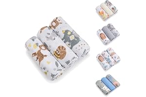 BABYSAFE Baby Safe - Juego de 3 muselina para recién nacido, 80 x 70 cm, toallas para niños, 100 % franela de algodón orgánico, certificado OEKO-TEX Mussole para recién nacido, algodón, ideales como babero,