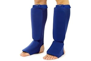 Sportech Italia - Paratibiapiede imbottiti morbidi elasticizzati Arti Marziali parapiede e paratibie Kick Boxing parastinchi Muay Thai Karate MMA