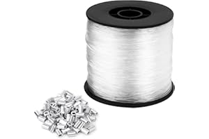 ZHYLUO 0,8 MM x 200 M Angelschnur Transparent, starker Nylonfaden, durchsichtige Schnur, reißfest, für Heimwerkerarbeiten, Angeln, Schmuck, Angeln zum Aufhängen