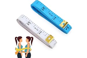 YALIYU Double Sided Measuring Tape, 2PCS Tape Measure Body, Body Tape Measure, Body Measuring Tape,Fabric Tape Measure,Tailors Tape Measure, Tape Measure Sewing,Soft Tape Measure, 60 Inch / 150cm- 2cm Wide