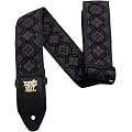 Ernie Ball Sangle de guitare en jacquard, motif Regal noir