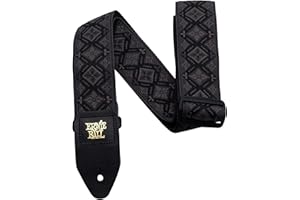 Ernie Ball Sangle de guitare en jacquard, motif Regal noir