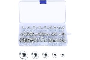 LAITER Dadi a T M8 Mobili Zincato 4 poli Dado Scanalatura M6 M3 M5 Placcato Dado a T Inserti Blindati Filettati Assortimento Ragno Metallo Ferro Fissaggio Rinforzo Tavolo Sedia Fai Da Te