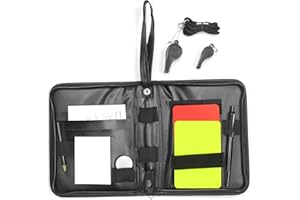 ‎SPORTIKEL24 Sportikel24 Schiedsrichter-Mappe – gelbe & rote Karte – 2 Pfeifen – für Fußball, Leichtathletik & andere Sportarten