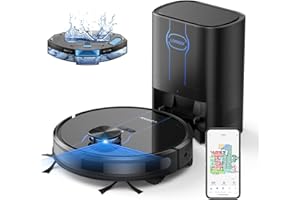 Laresar Robot Vacuum Cleaner with Mop, 3500Pa Vacuum with 3L Self Emptying Station, Works with Alexa,Editable Map, Lidar Navigation, 3-In-1 Hoover for Pet Hair, Smart App Control(L6 Nex)