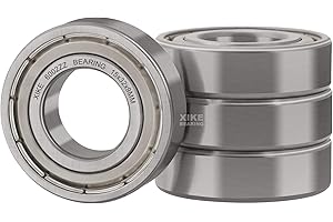 XiKe 4 Stück 6002ZZ Kugellager 15x32x9mm Chromstahl und Vorgeschmiert, 6002-2Z Rillenkugellager mit Metall-Doppeldichtungen.