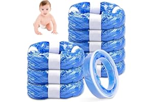 NATNAV 9 Stück Windeleimer Nachfüllkassetten, Kompatibel mit Angelcare, Litter Locker II, Foppapedretti, nicht kompatibel mit Dress up & Dress up XL & Classic XL (8 Beutel & 1 Nachfüllkassette)