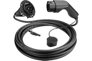 Green Wallbox Prolunga Ricarica Auto Elettrica Tipo 2 22kW - Robusta e Duratura - Presa Tipo 2 - Potenza Massima: 22kW - Compatibile con 11kW, 7,4kW, 3,6kW - 10 m