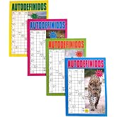 Autodefinidos Pack of 4 Spanish Hobby Books for Adults and Older Large Print in Black and White