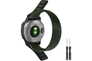 TOPSIC Fenix 6X Cinturino/Fenix 5X Braccialetto, 26mm Braccialetto in Nylon Cinturino per Fenix 6X Pro/Fenix 5X Plus/Fenix 3/Fenix 3 HR/Enduro/Tactix Delta/Fenix 7X/Fenix 7X Solar/Fenix 7X Sapphire Solar