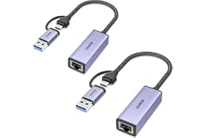 USB till ethernet-adapter, BENFEI USB 3.0 till RJ45 1 000 Mbps Ethernet LAN-nätverksadapter, kompatibel med bärbar dator, PC