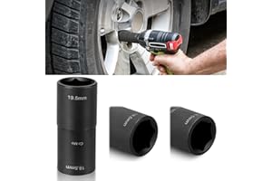 Kigniote Écrou à percussion 18,5 mm x 19,5 mm - Douilles pliantes à double tête 1/2" pour Ford Land Rover et tous les modèles