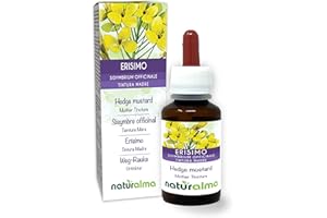Erisimo o Erba dei cantanti (Sisymbrium officinale) sommità fiorite Tintura Madre analcoolica Naturalma - Estratto liquido gocce 60 ml - Integratore alimentare - Vegano