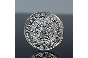 SMTHOME BODYART Aleación chapada en Plata Calendario Maya Azteca Moneda Conmemorativa Recuerdo Colección de Arte Regalo