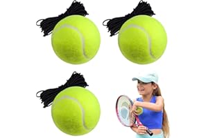 AONAYO Juego de 3 pelotas de tenis con cuerda, para entrenamiento de tenis