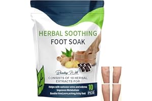 KOAHDE Bain de Pieds aux Herbes,Bain de Pieds Herbes Pack,Bain de Pieds Minceur Herbes,Perles de Bain de Pieds Nettoyantes,Bain de Pieds Nettoyant aux Herbes,Bain de Pieds Détoxifiant Naturelle,10Pcs