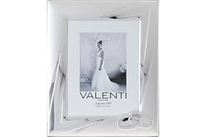 VALENTI & CO. Valenti&Co - Cornice Portafoto in Argento cm 13x18. Ideale Come Regalo per Matrimonio o per la Mamma e papà.