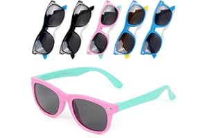 Auliuse Kids Sunglasses TPEE Flexible Frame Kids Polarized Sunglasses,Baby Sunglasses for Boys Girls,Children Toddler Sunglasses UV400 Protection Polarized Sunglasses for Kids Beach School Party