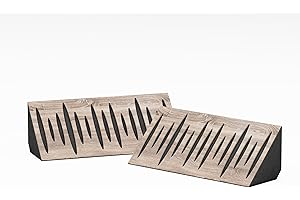 UA ACOUSTICS Paquete de 2 trampas acústicas estrechas para graves | Difusión - Reflexión - Insonorización - Aislamiento | Tamaño: 23 x 50 cm | Placas perforadas de color: (Sonoma, Pulse-mini-Horizont)