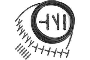 6m Scheibenwaschanlage Schlauch, Wischwasserschlauch Reparaturset, Automotive Schlauch,OTUAYAUTO Universal mit 18 Stück Schlauchanschluss